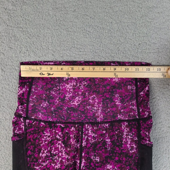 TKO Leggings Womens Medium Purple Black Pull On Elastic Waist Ankle Stretch - Picture 8 of 12